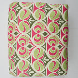 Pink, Green + Cream Geometric Print Quilting Cotton Woven Fabric - 54" x 368"