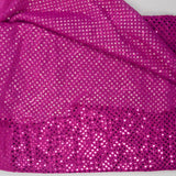 Magenta Sequin Dot Knit Fabric - 42" x 232"