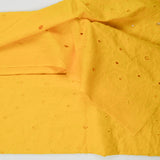 Yellow Floral Eyelet Embroidered Fabric - 48" x 76"