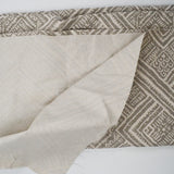 Gray + Beige Geometric Print Canvas Fabric - 56" x 296"