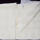 White Sheer Stripe Crinkle Texture Woven Fabric - 21" x 112"