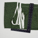 Black + Green Leaf Print Quilting Weight Woven Fabric - 42" x 120"