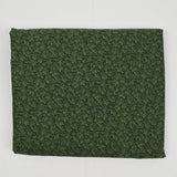 Black + Green Leaf Print Quilting Weight Woven Fabric - 42" x 120"