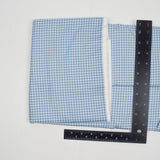 Blue + White Gingham Print Quilting Weight Woven Fabric - 44" x 100"