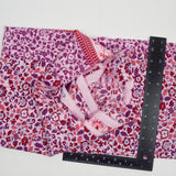 Pink, Red + Purple Floral Print Crepe Woven Fabric - 64" x 72"