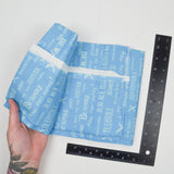 Blue + White Pirate Sayings Print Woven Fabric - 42" x 60"