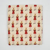 Beige, Red + Yellow Gracie Doll Print Quilting Weight Woven Fabric - 44" x 140"
