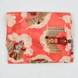 Salmon Pink + Beige Alexander Henry Robot Man Print Quilting Weight Woven Fabric - 44" x 84"