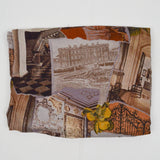 Museum + Mansion Collage Print Flowy Woven Fabric - 60" x 72"