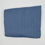 White + Blue Floral Print Pre-Quilted Fabric - 47" x 54"