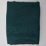Dark Green Floral Jacquard Silky Woven Fabric - 58" x 116"