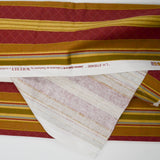 Yellow, Red + Green Stripe Print Woven Upholstery Fabric - 54" x 76"