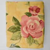 Yellow, Green + Red Floral Print Canvas Woven Fabric - 54" x 160"