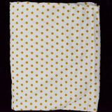 White + Gold Polka Dot Cotton Woven Fabric Sheet - 74" x 84"