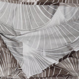 Gray Shell Print Brushed Surface Twill Woven Fabric, Hemmed - 102" x 102"