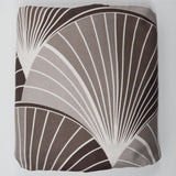 Gray Shell Print Brushed Surface Twill Woven Fabric, Hemmed - 102" x 102"