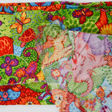 Green, Orange, Blue + Red Colorful Animal Print Quilting Weight Woven Fabric - 42" x 52"