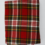 Red, White, Green + Yellow Plaid Twill Woven Flannel Fabric - 46" x 72"