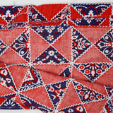 Red, White + Blue Geometric Cheater Quilt Print Print Woven Fabric - 44" x 52"