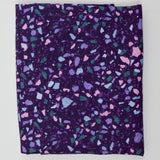 Purple, Blue + Pink Speckle Print Quilting Weight Woven Fabric - 44" x 76"