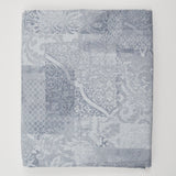 Gray + White Ornate Print Quilting Weight Woven Fabric - 50" x 108"