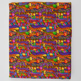 Rainbow Snake Print Quilting Weight Woven Fabric - 44" x 112"