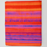 Orange, Pink + Purple Sunset Stripe Print Quilting Weight Woven Fabric - 42" x 74"