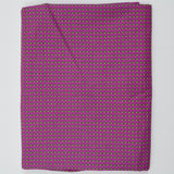 Purple + Green Polka Dot Print Quilting Weight Woven Fabric - 44" x 72"