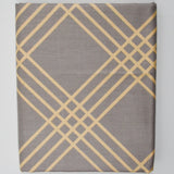 Gray + Beige Geometric Print Stain Resistant-Coated Woven Drapery Fabric - 54" x 72"