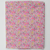 White, Pink + Yellow Floral Print Woven Liberty Tana Lawn Fabric - 74" x 92"