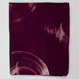 Maroon Abstract Brushstroke Print Woven Fabric - 46" x 74"