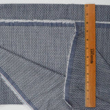 Gray + White Chambray Dots Lightweight Woven Fabric - 58" x 72"