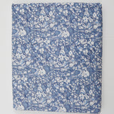 Blue + White Floral Print Crisp Shirt Weight Woven Fabric - 57" x 118"