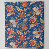 Blue, Red + Yellow Floral Print Chintz Pomegranate Quilting Weight Woven Fabric - 42" x 98"