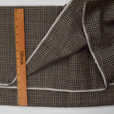 Brown + Black Plaid Lightweight Woven Suiting Fabric - 60" x 94"