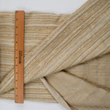 Beige Textured Stripe Slub Woven Fabric - 50" x 70"