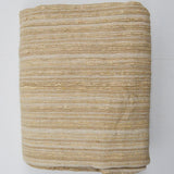 Beige Textured Stripe Slub Woven Fabric - 50" x 70"