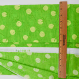 Bright Green Star + Dot Print Quilting Weight Woven Fabric - 44" x 90"