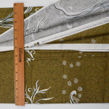 Brown, Black + White Tree + Swirl Print Quilting Weight Woven Fabric - 42" x 72"