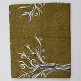 Brown, Black + White Tree + Swirl Print Quilting Weight Woven Fabric - 42" x 72"