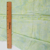 Pastel Green + Yellow Batik Quilting Weight Woven Fabric - 44" x 132"
