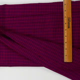 Magenta Plaid One-Way Stretch Woven Apparel Fabric - 42" x 200"