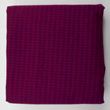 Magenta Plaid One-Way Stretch Woven Apparel Fabric - 42" x 200"