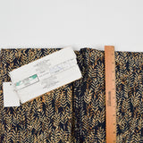 Dark Blue-Black + Beige Bamboo Print 100% Cotton Woven Fabric - 44" x 240"