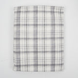 Gray + White Plaid Print Flannel Woven Fabric - 50" x 80" + Extra