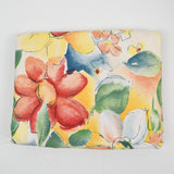 Red, Yellow, Green + Blue Floral Print Canvas Woven Drapery Fabric - 56" x 108"