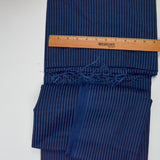 Blue Stripe Woven Upholstery Fabric - 95" x 92"
