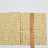 Yellow + Gold Hexagon Geometric Print Quilting Weight Woven Fabric - 44" x 86"
