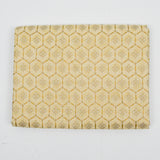 Yellow + Gold Hexagon Geometric Print Quilting Weight Woven Fabric - 44" x 86"