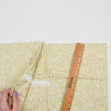 Off-White + Gold Swirl Print Quilting Weight Woven Fabric - 44" x 74"